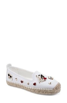 Karl Lagerfeld Malvie Espadrille Flat in White at Nordstrom Rack, Size 7.5