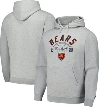 Starter Mens Starter Heather Gray Chicago Bears Pullover Hoodie at Nordstrom, Size Small