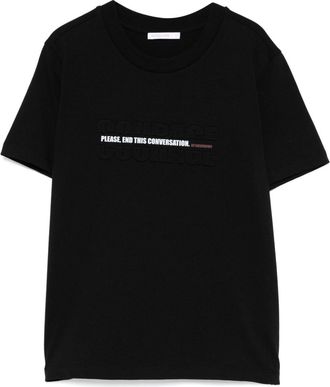 Patrizia Pepe slogan-print T-shirt - Black