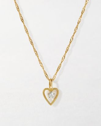 Edge of Ember Heart Diamond Pendant Necklace at Nordstrom, Size 18
