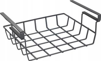 WENKO Cesta Colgante Moderna Negra 34x13x25 Cm