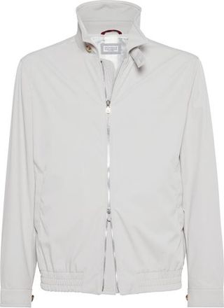 Brunello Cucinelli Nylon bomber jacket in Ivory at Nordstrom, Size 44 It