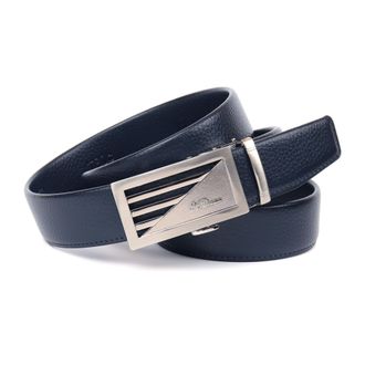 Anthoni Crown Lederg&uuml;rtel ANTHONI CROWN, Herren, Gr. 85, blau (dunkelblau), Rindsleder, G&uuml;rtel Lederg&uuml;rtel, mit leichter Obenfl&auml;chennarbung