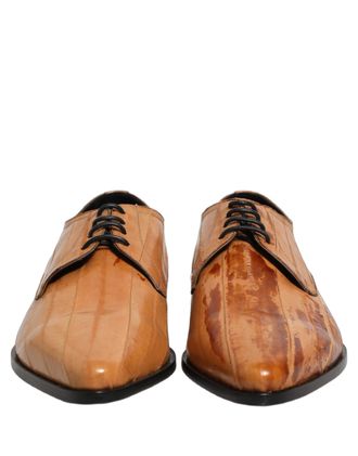 Dolce & Gabbana Eel Leather Derby Shoe - Brown