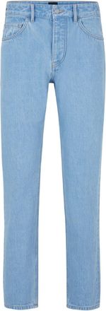 HUGO BOSS Mens Five Pocket Straight Leg Jeans in Pastel Blue - Size 34W/34L