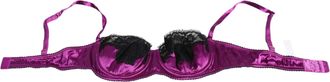 Dolce & Gabbana Purple Silk Underwired Balconette Bra Underwear Elastane Clothing