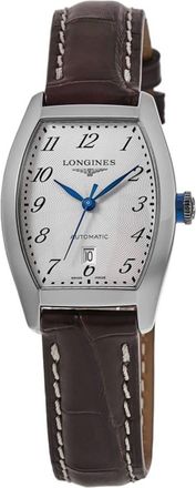 Longines Evidenza Automatic Silver Dial Leather Strap Womens Watch L2.142.4.73.4