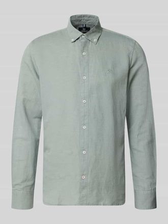 Lerros Regular Fit Freizeithemd aus Leinen-Baumwoll-Mix in Graphit, Gr&ouml;&szlig;e XXXL