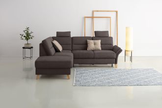 HOME AFFAIRE Ecksofa »Westerland L-Form« Federkern-Polsterung, wahlweise mit Bettfunktion, Bettkasten