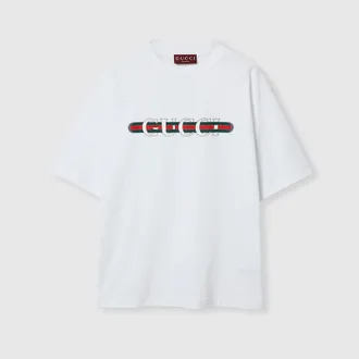 グッチ Tシャツ メンズ 798115 XJG76 9074 ホワイト サイズL GUCCI プリント コットンジャージー Tシャツホワイト | GUCCI公式