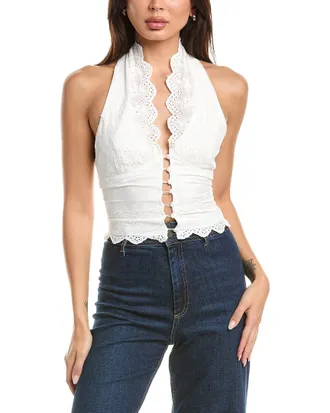 70/21 Broderie Halter Vest