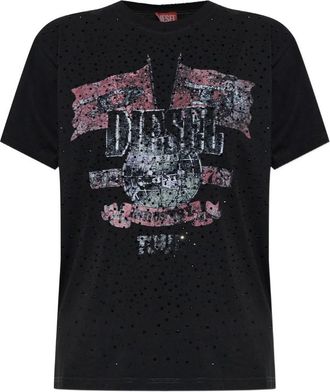 Diesel T-Marly Embellished Graphic-print T-shirt