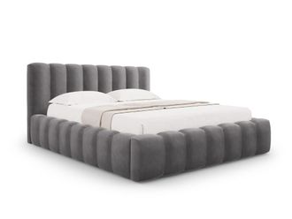 CXL by Christian Lacroix Cama con cabecero y ba&uacute;l 180x200cm de terciopelo gris