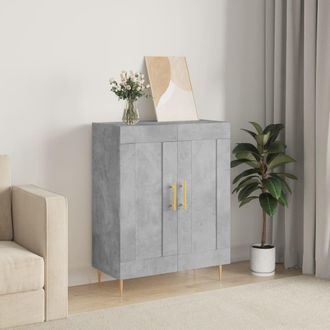 vidaXL Vidaxl - Aparador De Madera De Ingenier&iacute;a Gris Hormig&oacute;n 69,5x34x90 Cm