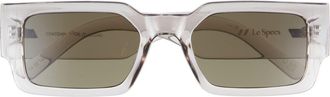 Le Specs Contemplation 54mm Rectangular Sunglasses in Graphite/Khaki Mono at Nordstrom