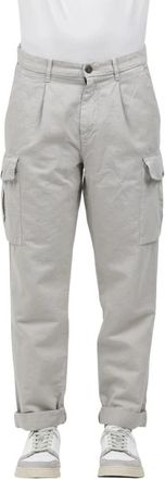 Mason's Cargo broek met plooien - Heren - Straight fit broeken - Grijs - M - Broeken