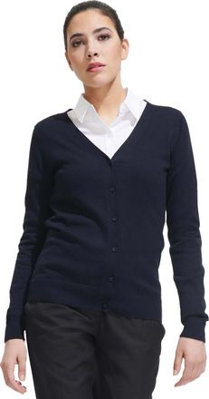 SOLS Dames/Dames Gouden Gebreid V Hals Vest (Zwart)