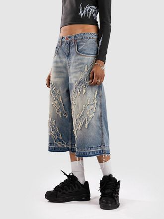 Vitriol Lena Ultra Baggy Jort Shorts blau