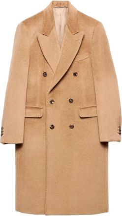 Prada buttoned double-breasted coat - Brown