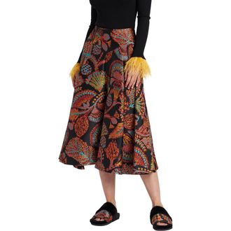 La DoubleJ Milano Skirt Jacquard Sicomore Black at Nordstrom, Size Large
