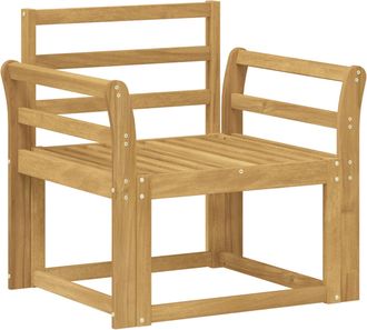 vidaXL Conjunto De Sof&aacute;s De Exterior Madera De Acacia S&oacute;lida Blanco Vidaxl