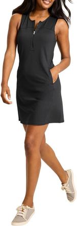 Tommy Bahama Aubrey Zip Sleeveless Minidress in Black at Nordstrom, Size X-Large