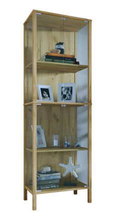 VCM Gabinete De Exhibici&oacute;n De Vidrio Jensol Alto Armario De Pie 178x60x35 - Vcm