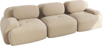 Urban Meuble Sof&aacute; modular de 3 plazas en pana beige