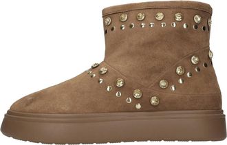 Emanuelle Vee Whitney Enkellaarsjes - Dames - Winterlaarzen - Bruin - 37 EU - Leer - Schoenen