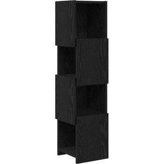 vidaXL vidaXL Mobile angolare Rovere Nero 25,5x25x102cm Legno multistrato