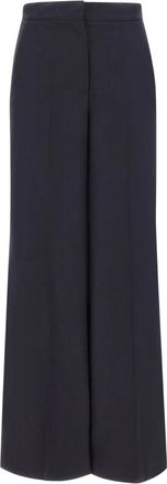 Gran Sasso Palazzo Broek - Dames - Wijde Broeken - Blauw - S - Wol - Broeken