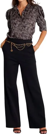 Bishop + Young Lara Wide Leg Trouser In Black