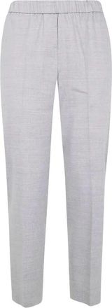 PESERICO Linen Wool Blend Natural Stretch Estrato Trousers