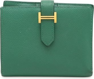 Herm&egrave;s Bambou Epsom Leather Wallet (Bi-Fold) (Pre-Owned)