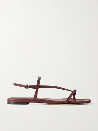 Aeyde Sandali Slingback In Pelle Ella - Bordeaux