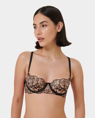 Bluebella Rosalie Wired Bra Black/Sheer
