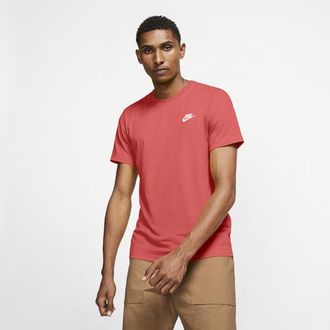 Nike Mens NSW Club Short Sleeve T-Shirt - Red/White Size 3XL