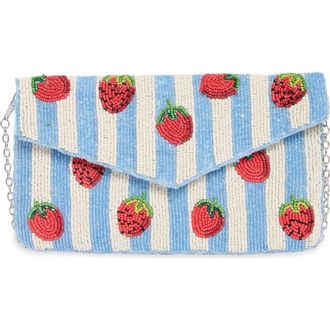 Collection XIIX Beaded Strawberry Envelope Clutch in Blue Multi at Nordstrom Rack