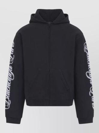 Balenciaga regular zip hoodie hood kangaroo pocket