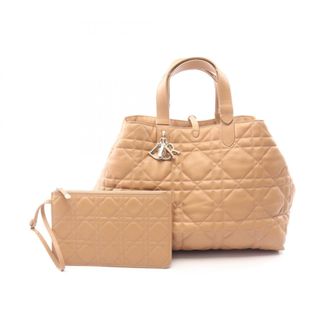 Dior Brown Leather Handbag Pouch Tote Bag (Pre-Owned)