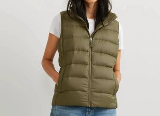 Eddie Bauer Cirruslite Down Vest In Alder Green