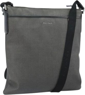 Bulgari Pre-owned Cross Body Bags, female, Gray, Size: ONE SIZE Pre-owned Plastic Shoulder Bag