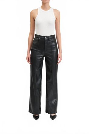 Daze Far Out Leather Pants In Black