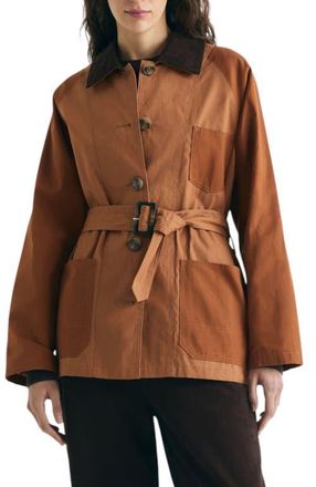 Scalpers Two-Tone Waxed Jacket in Terracotta at Nordstrom, Size Medium Eu