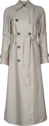 Harris Wharf London Women Long Raglan Trench Light Pressed Wool
