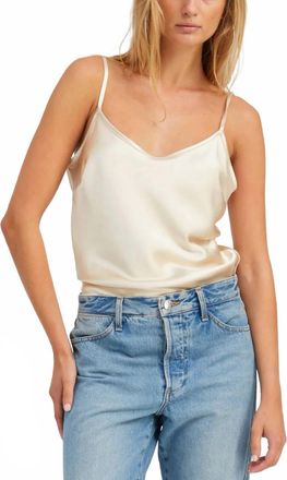 SPRWMN Spaghetti Strap Cami Top In Champagne