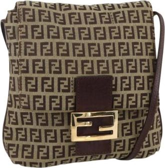 Fendi Pre-owned Vintage Cross Body Bag - Dames - Vintage Schoudertas - Bruin - ONE Size - Leer - Vintage