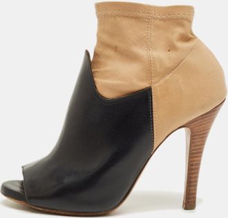Maison Margiela Maison Martin Margiela Black/beige Leather 5Ac Peep Toe Booties