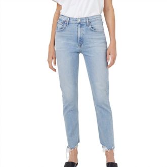 A Gold E Womens Merrel Mid Rise Straight Jean In Astray