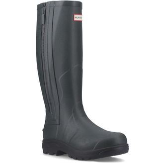 Hunter Balmoral MK II Boot Rubber Mens Dark Olive/Black Wellington Boots - Size UK 10